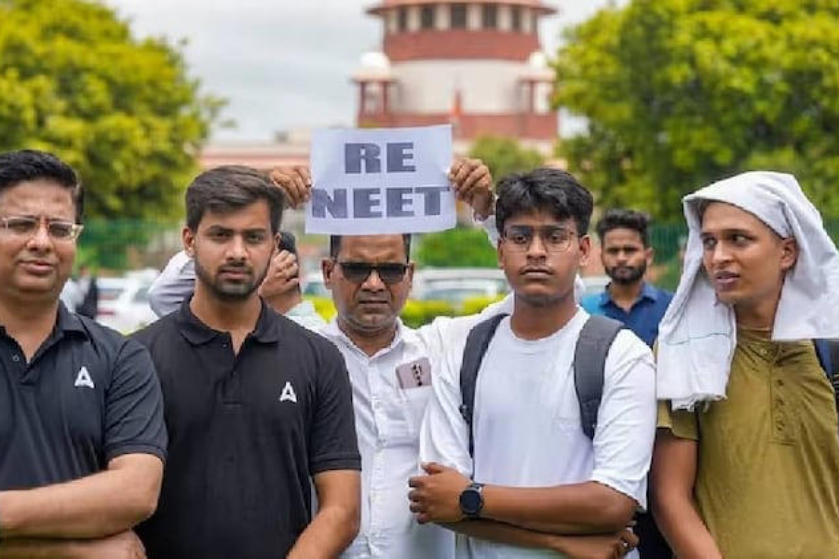 During the NEET-UG Supreme Court hearing, the court noted that out of 61 students, only 17 were true first-rankers, while 44 received grace marks due to a question having two correct answers.